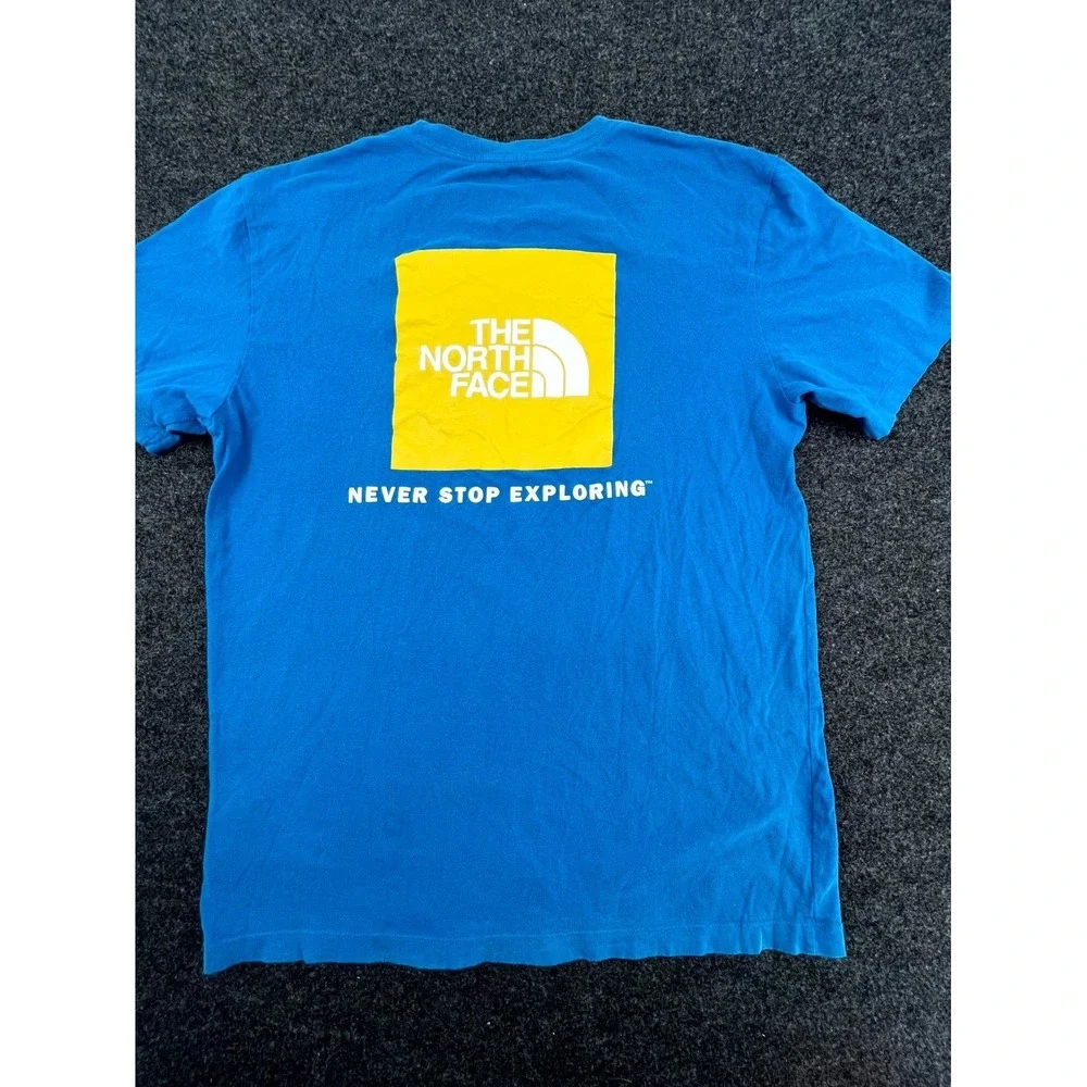 The North Face T-Shirt Mens Medium Blue Cotton Short Sleeve Crew Neck Pullover